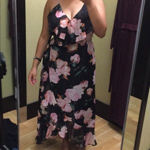 Jennifer Lopez floral wrap dress